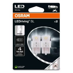 Диодна крушка (LED крушка) 12V, W21/5W, W3x16q, блистер 2 бр. Osram